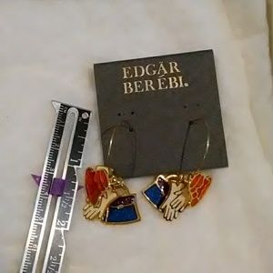 Vintage Red Hat Earrings